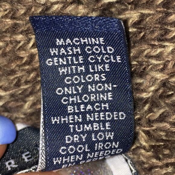 Karen Scott Open Front Waterfall Cardigan Sz L Taupe - Picture 5 of 7